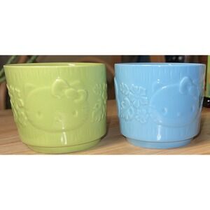 Sanrio HELLO KITTY & FRIENDS Green And Blue Tiki Muglet Set Coffee Tea Cups - 2